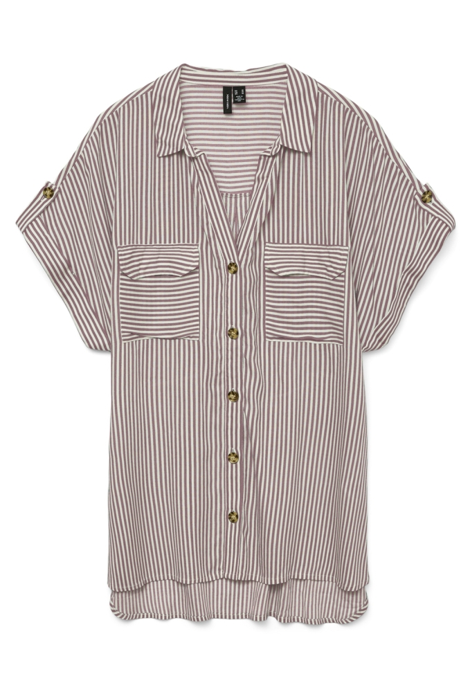 VMBUMPY SS SHIRT WVN NOOS 10310139 Nostalgia Rose/Snow white